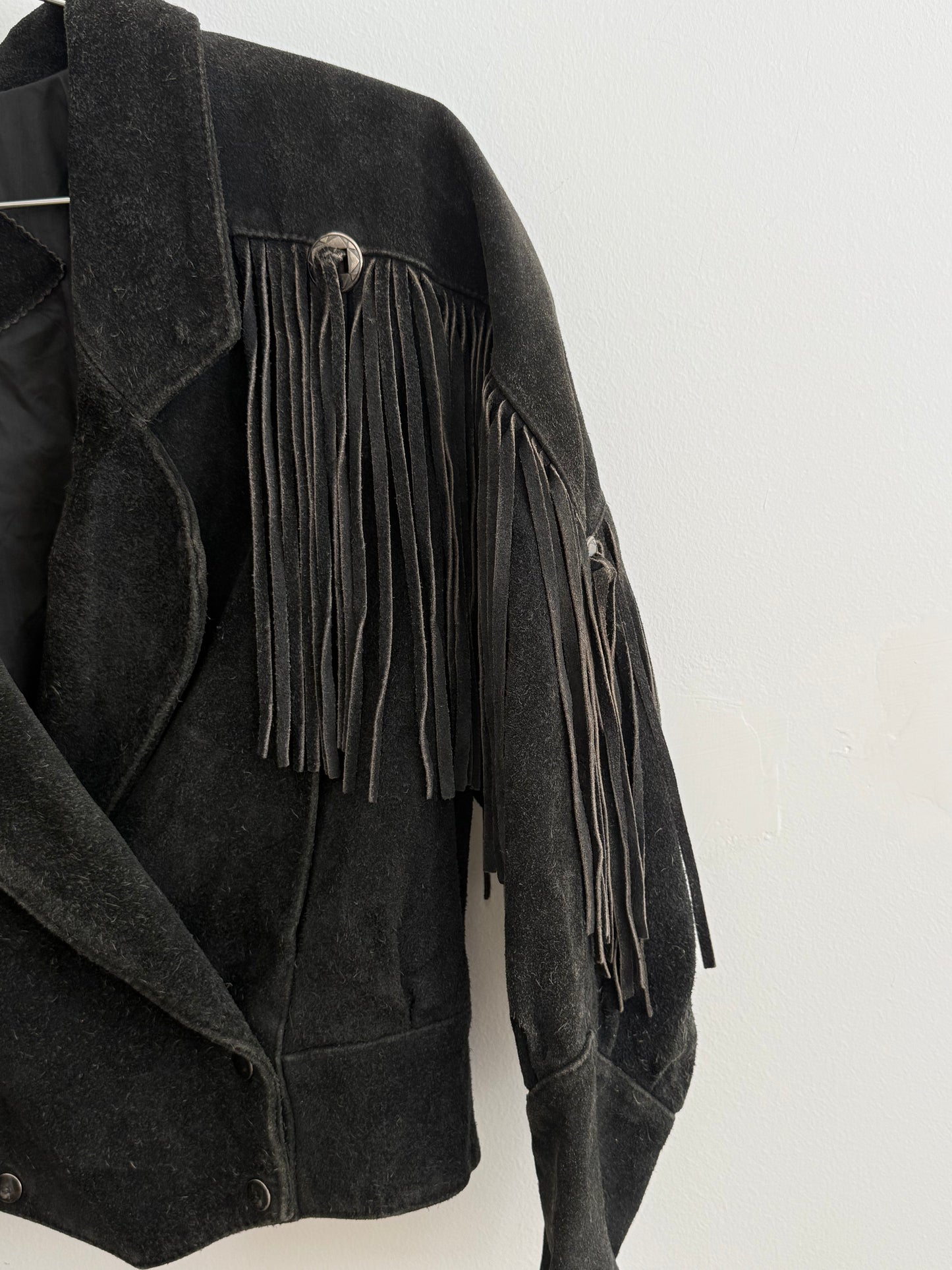 Yearbook Suede Leather Fringe Jacket