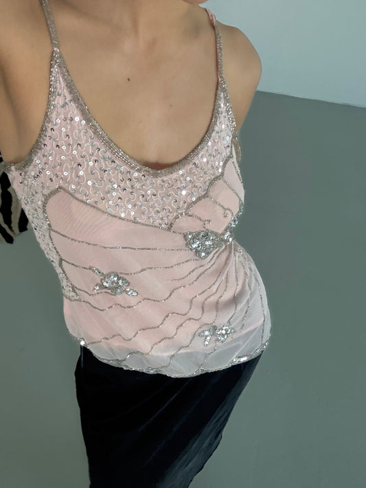 XOXO Y2K Beaded Tank