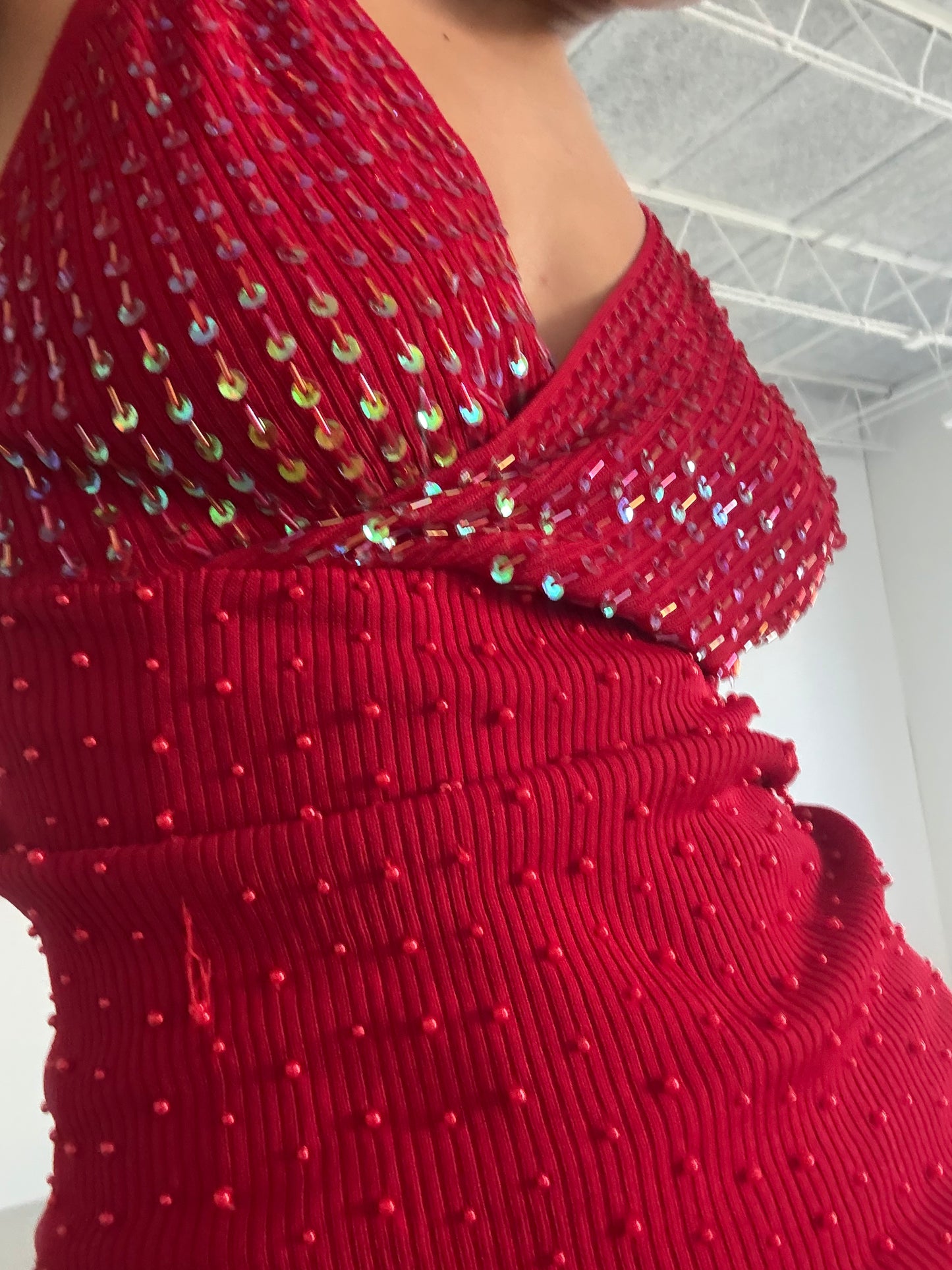 L&X Le Meng Zin Sequin tank