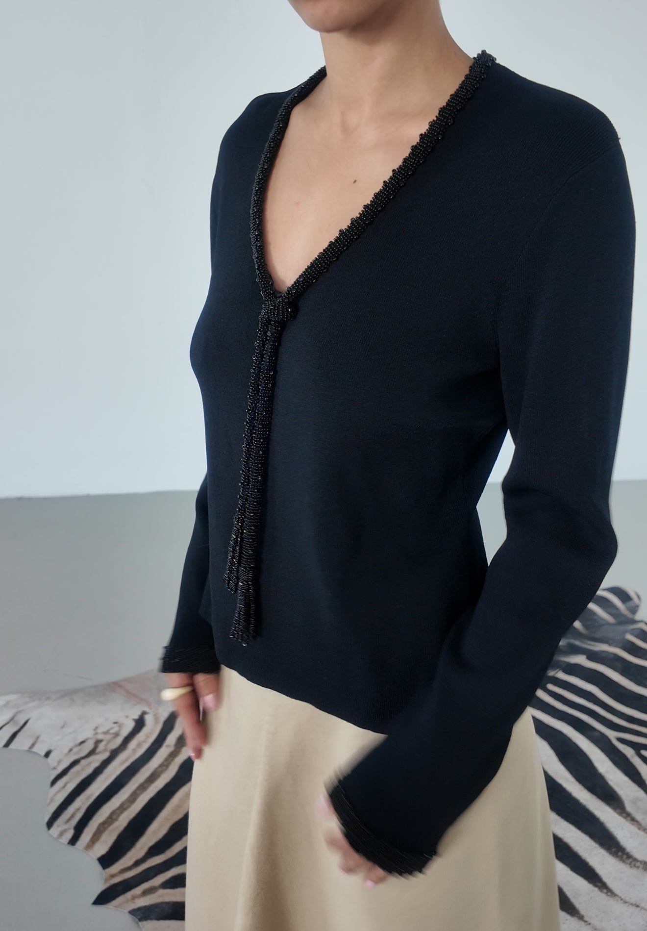 Dana Buchman Tassel Top
