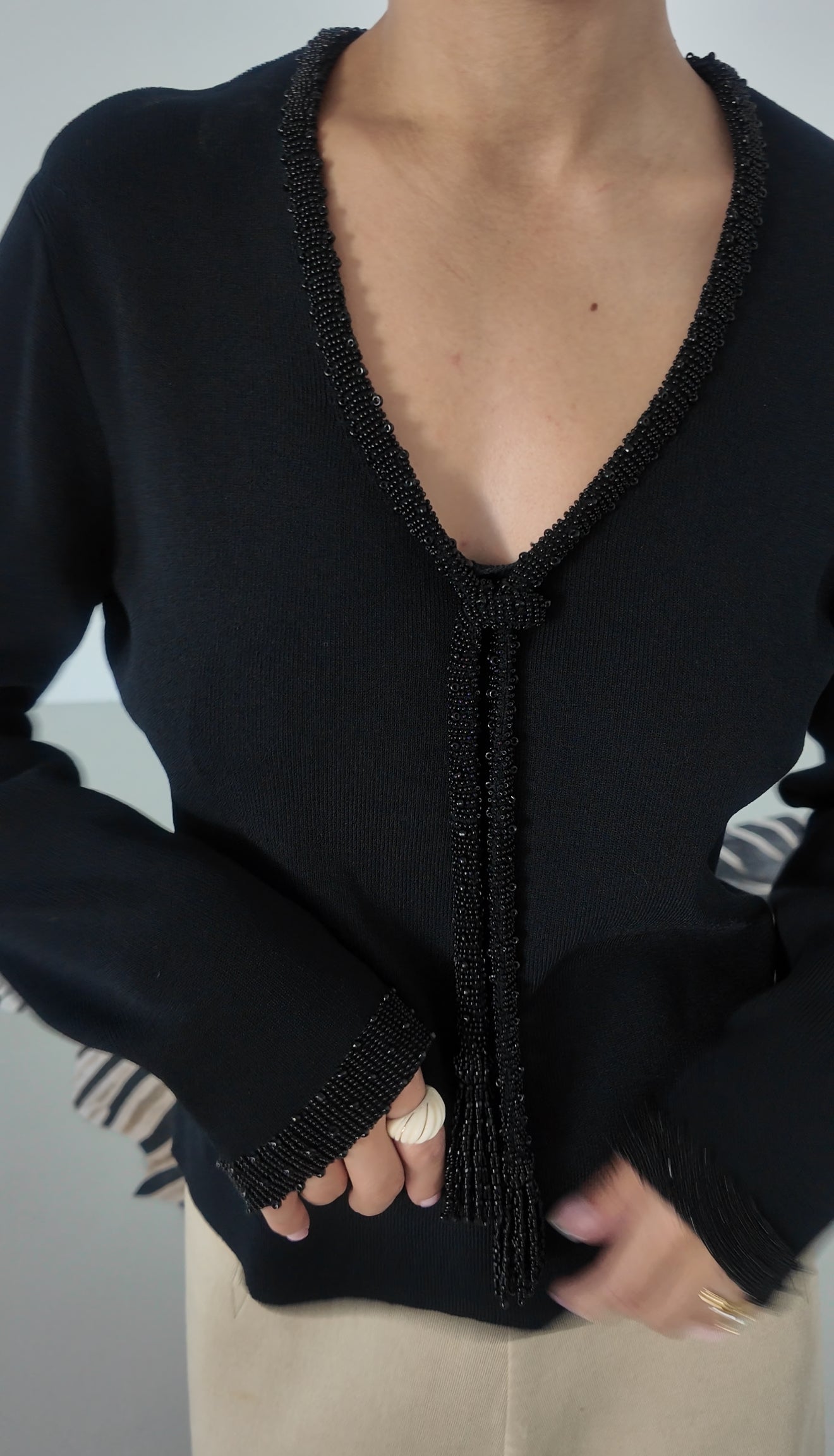 Dana Buchman Tassel Top