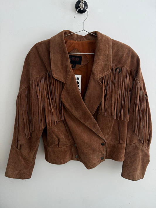 g4000 Suede Leather Fringe Jacket