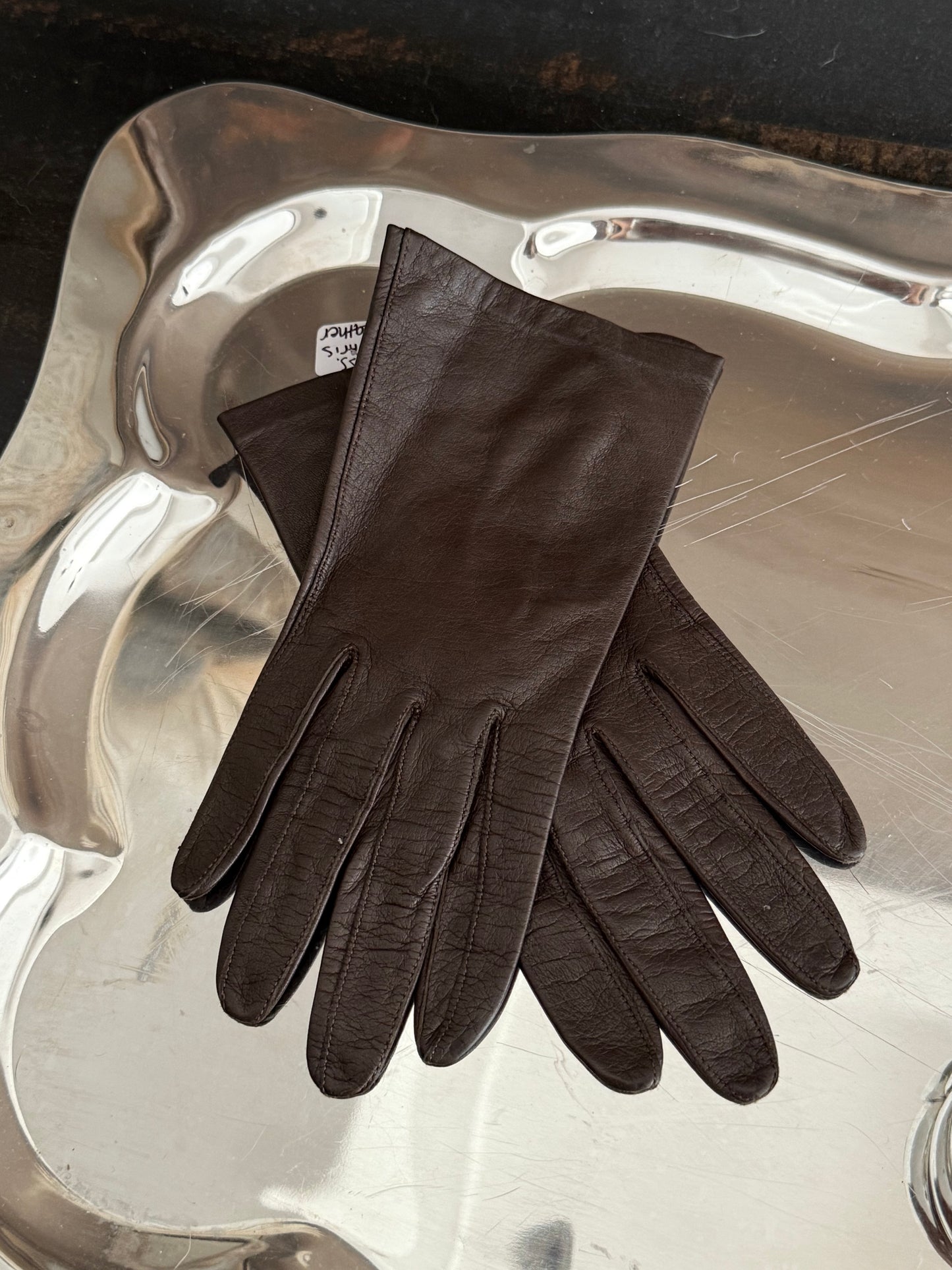 Miss Ari's Brown Leather Gloves