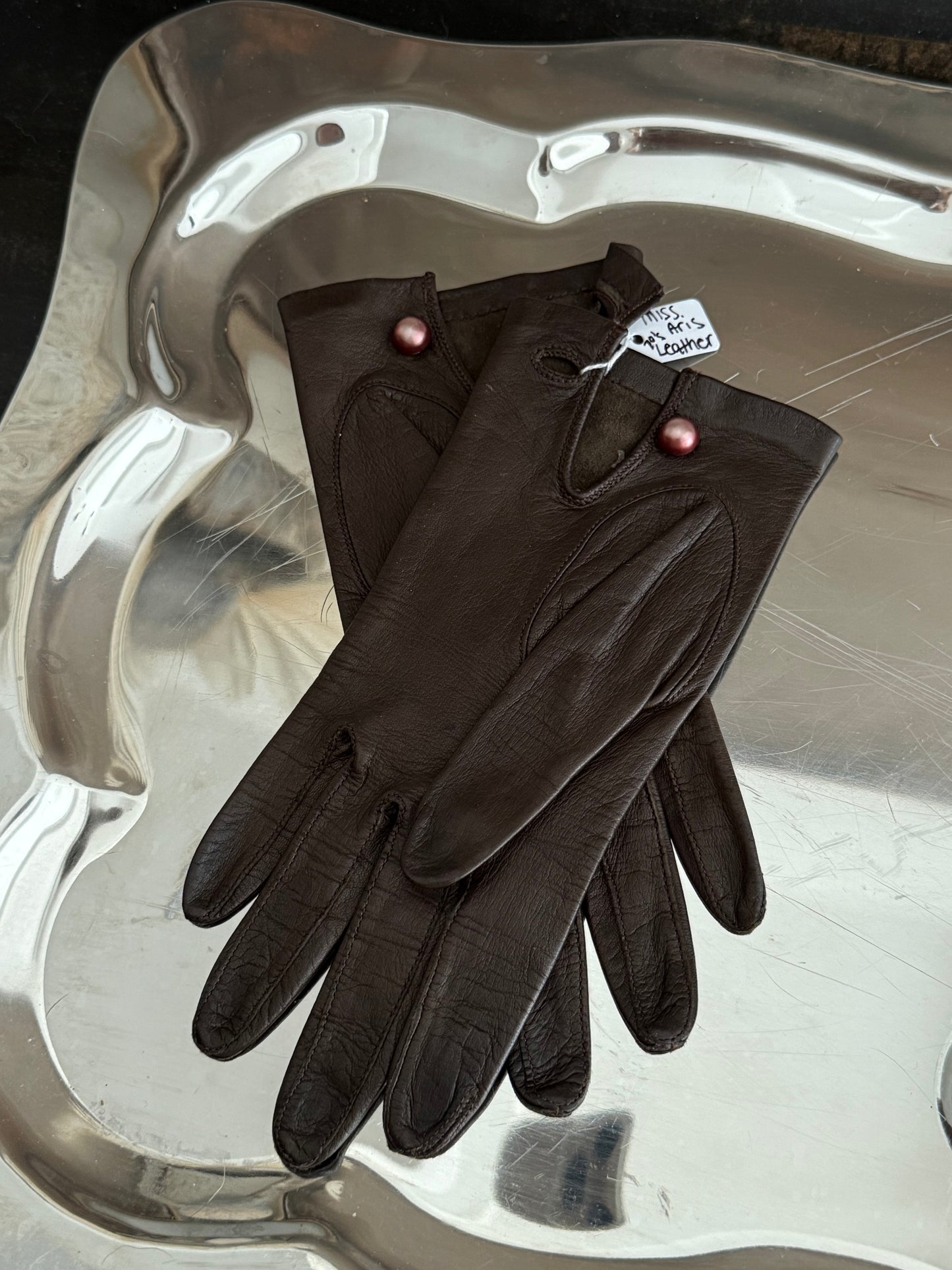 Miss Ari's Brown Leather Gloves