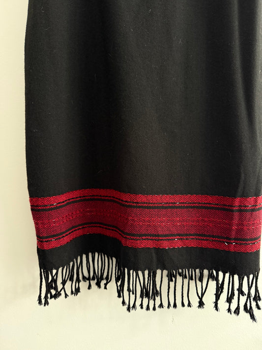 Wool Beaded Fringe Skirt