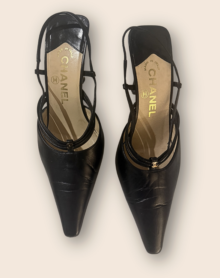 Chanel Slingback Pumps — 1990s Karl Lagerfeld Era