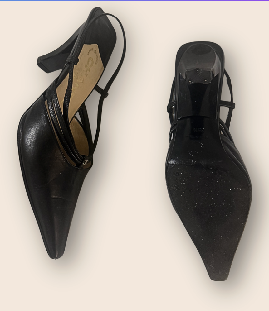 Chanel Slingback Pumps — 1990s Karl Lagerfeld Era